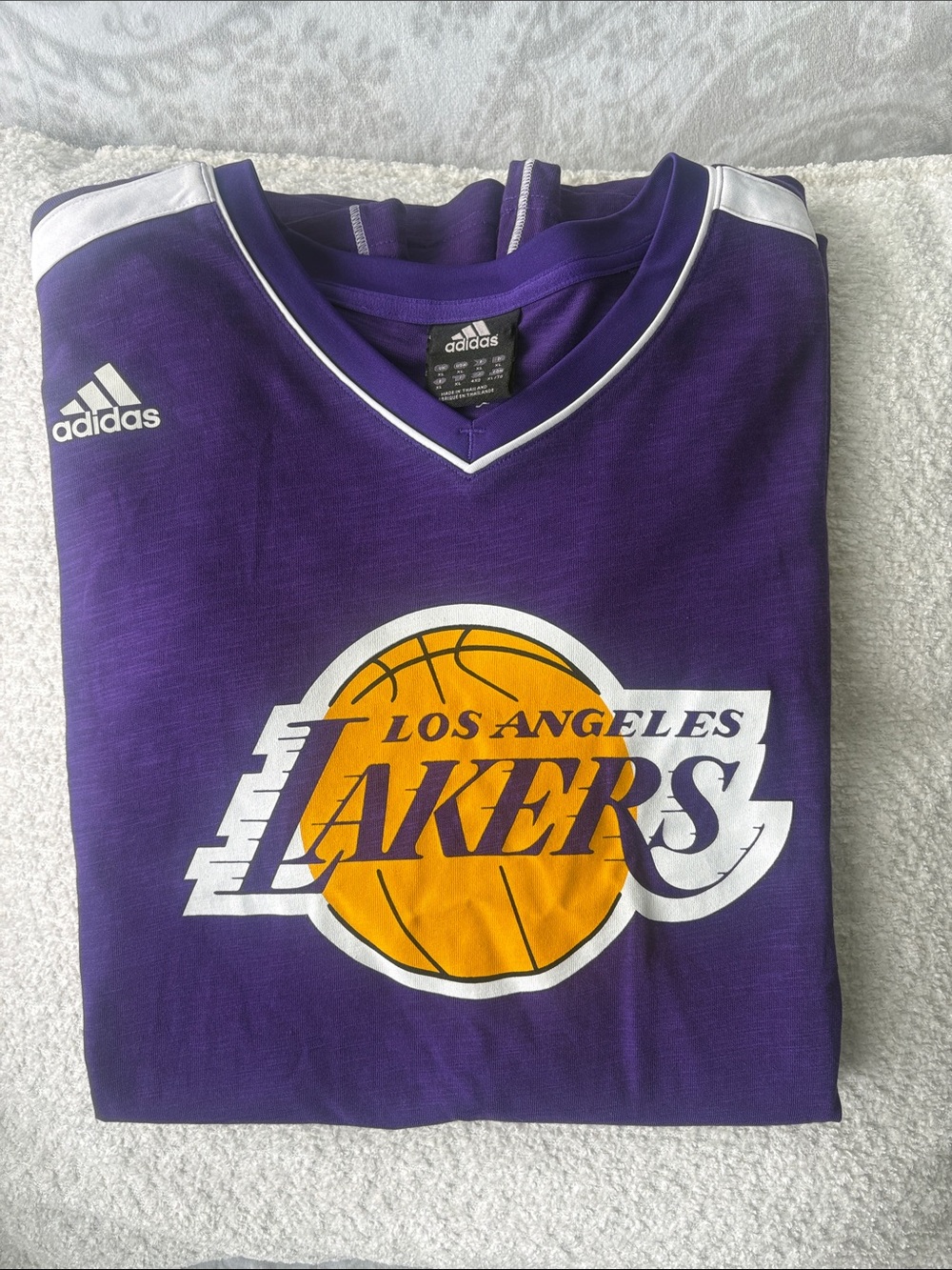 Adidas Los Angeles Lakers Kobe Bryant #24 Purple NBA V-Neck Jersey Shirt